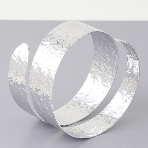 Hammered Wrap Around Cuff Bracelet - Picture 1 of 2